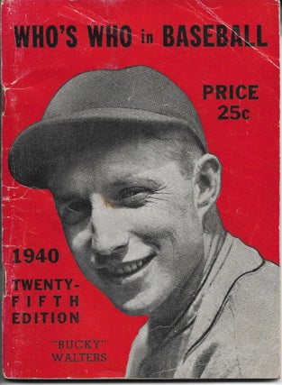 Item #207331 Who's Who In Baseball 1940. Clifford Bloodgood