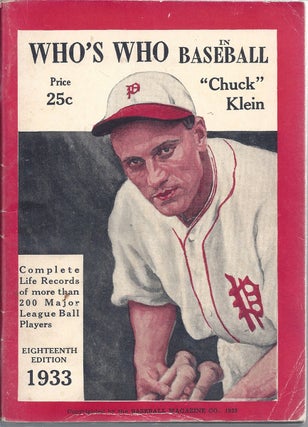 Item #207333 Who's Who In Baseball 1933. Baseball Magazine