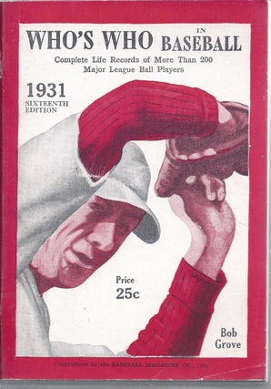 Item #207334 Who's Who In Baseball 1931. Baseball Magazine