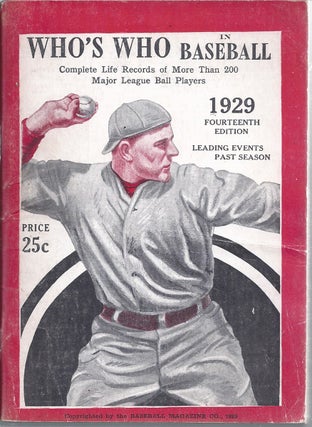 Item #207341 Who's Who In Baseball 1929. Baseball Magazine