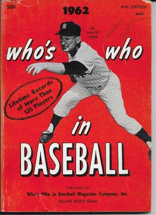 Item #207355 Who's Who In Baseball 1962. Allan Roth