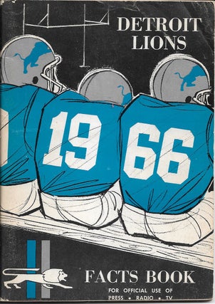 Item #208759 1966 Detroit Lions Facts Book. Detroit Lions