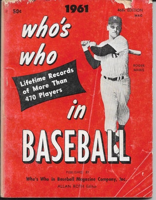 Item #285236 Who's Who In Baseball 1961 ( Features Roger Maris On The Front Cover ). Allan Roth