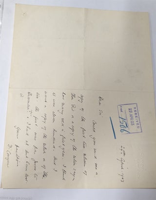 Item #340844 Collection Of 26 Handwritten, Signed Letters. Dorothea Conyers