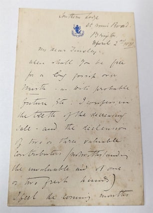 Item #340881 Handwritten Signed Letter. H. J. Byron, Henry James