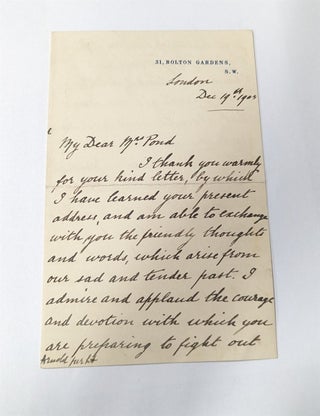 Item #340902 Handwritten Signed Letter. Edwin Arnold