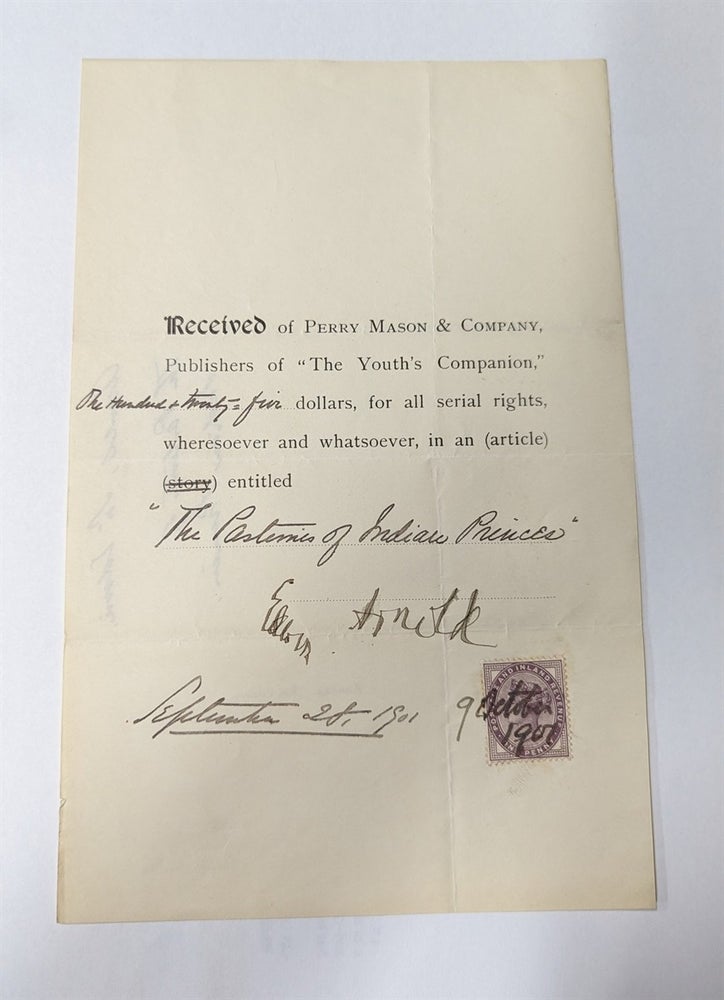 Item #340914 Signed Printed Document. Edwin Arnold.