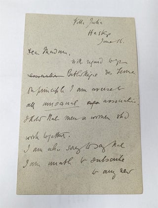 Handwritten Signed Letter. Matilda Betham-Edwards.