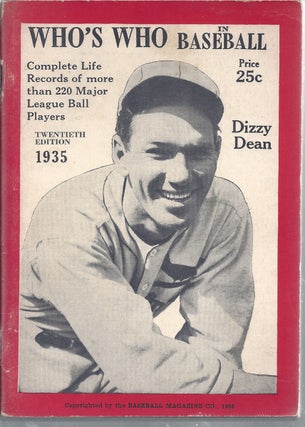 Item #342612 Who's Who In Baseball 1935 ( Dizzy Dean Cover ). Allan Roth