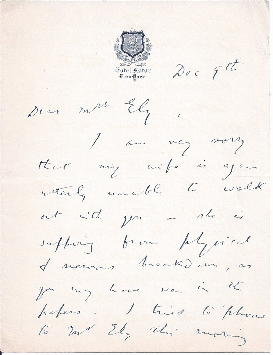 William Watson Handwritten Signed Letter | William Watson