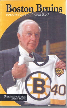 Item #353708 1992-93 Boston Bruins Media Guide And Record Book. Boston Bruins
