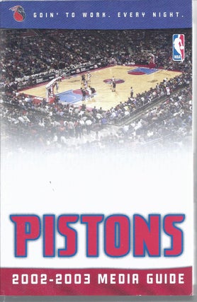 Item #353786 2002-03 Detroit Pistons Media Guide. Detroit Pistons