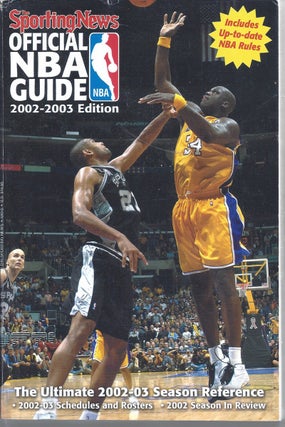 Item #353920 Official Nba Guide 2002-2003 Edition. Craig Carter, Rob Reheuser