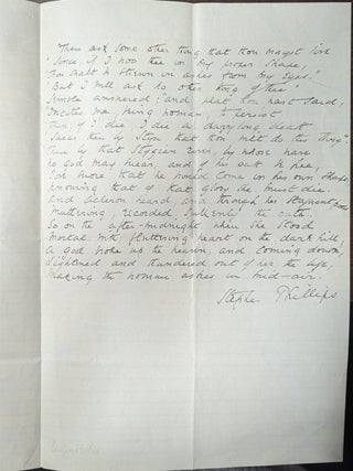 Stephen Phillips Handwritten Signed Poem Semele