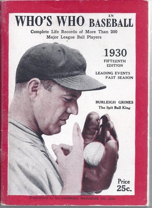 Item #358668 Who's Who In Baseball 1930. Baseball Magazine