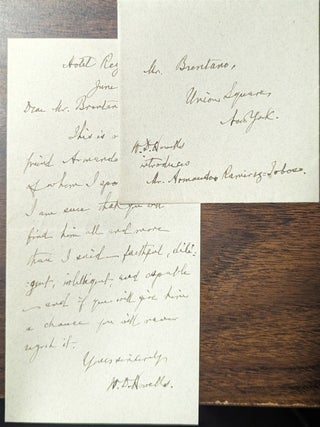 Item #359762 William Dean Howells Handwritten Signed Letter. William Dean Howells