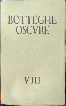 Item #360048 Botteghe Oscure Quaderno VIII. Marguerite Caetani, Ed